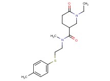 1-ethyl-N-methyl-N-{2-[(4-methylphenyl)thio]ethyl}-6-oxo-3-piperidinecarboxamide