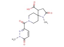 1-methyl-8-[(1-methyl-6-oxo-1,6-dihydro-3-pyridazinyl)carbonyl]-2-oxo-1,8-diazaspiro[4.5]decane-4-carboxylic acid