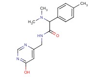 2-(dimethylamino)-N-[(6-hydroxy-4-pyrimidinyl)methyl]-2-(4-methylphenyl)acetamide
