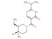 5-{[(3S*,4R*)-3-ethyl-4-hydroxy-4-methylpiperidin-1-yl]carbonyl}-2-isopropylpyrimidin-4(3H)-one