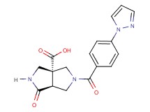 (3aR*,6aS*)-1-oxo-5-[4-(1H-pyrazol-1-yl)benzoyl]hexahydropyrrolo[3,4-c]pyrrole-3a(1H)-carboxylic acid