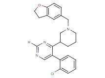 5-(2-chlorophenyl)-4-[1-(2,3-dihydro-1-benzofuran-5-ylmethyl)-3-piperidinyl]pyrimidine