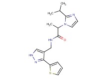 2-(2-isopropyl-1H-imidazol-1-yl)-N-{[3-(2-thienyl)-1H-pyrazol-4-yl]methyl}propanamide