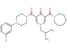 3-(1-azepanylcarbonyl)-5-{[4-(3-chlorophenyl)-1-piperazinyl]carbonyl}-1-isobutyl-4(1H)-pyridinone