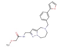 N-({5-[3-(2-furyl)benzyl]-5,6,7,8-tetrahydro-4H-pyrazolo[1,5-a][1,4]diazepin-2-yl}methyl)-2-methoxyacetamide