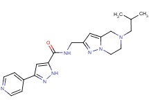 N-[(5-isobutyl-4,5,6,7-tetrahydropyrazolo[1,5-a]pyrazin-2-yl)methyl]-3-pyridin-4-yl-1H-pyrazole-5-carboxamide