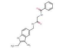 N-(2-{[(2-ethyl-3-methyl-1H-indol-5-yl)methyl]amino}-2-oxoethyl)benzamide