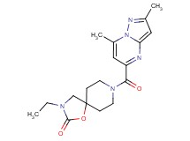 8-[(2,7-dimethylpyrazolo[1,5-a]pyrimidin-5-yl)carbonyl]-3-ethyl-1-oxa-3,8-diazaspiro[4.5]decan-2-one