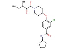 3-chloro-N-cyclopentyl-4-{[1-(3-methyl-2-oxopentanoyl)-4-piperidinyl]oxy}benzamide