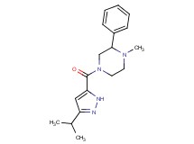 4-[(3-isopropyl-1H-pyrazol-5-yl)carbonyl]-1-methyl-2-phenylpiperazine