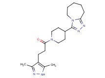 3-{1-[3-(3,5-dimethyl-1H-pyrazol-4-yl)propanoyl]-4-piperidinyl}-6,7,8,9-tetrahydro-5H-[1,2,4]triazolo[4,3-a]azepine
