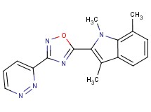 1,3,7-trimethyl-2-[3-(3-pyridazinyl)-1,2,4-oxadiazol-5-yl]-1H-indole