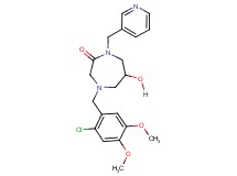 4-(2-chloro-4,5-dimethoxybenzyl)-6-hydroxy-1-(3-pyridinylmethyl)-1,4-diazepan-2-one