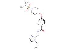 4-({1-[(dimethylamino)sulfonyl]-4-piperidinyl}oxy)-N-[(1-ethyl-1H-imidazol-2-yl)methyl]benzamide