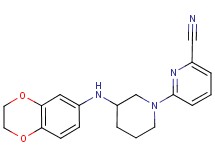 6-[3-(2,3-dihydro-1,4-benzodioxin-6-ylamino)-1-piperidinyl]-2-pyridinecarbonitrile