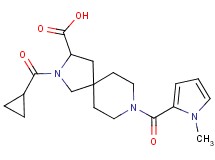 2-(cyclopropylcarbonyl)-8-[(1-methyl-1H-pyrrol-2-yl)carbonyl]-2,8-diazaspiro[4.5]decane-3-carboxylic acid