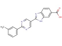 2-[2-(3-methylphenyl)pyrimidin-5-yl]-1H-benzimidazole-6-carboxylic acid