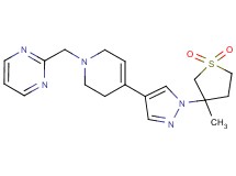 2-{[4-[1-(3-methyl-1,1-dioxidotetrahydro-3-thienyl)-1H-pyrazol-4-yl]-3,6-dihydropyridin-1(2H)-yl]methyl}pyrimidine