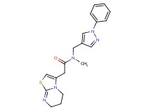 2-(6,7-dihydro-5H-[1,3]thiazolo[3,2-a]pyrimidin-3-yl)-N-methyl-N-[(1-phenyl-1H-pyrazol-4-yl)methyl]acetamide