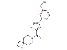 7-{[3-(3-methoxyphenyl)-1H-pyrazol-5-yl]carbonyl}-1-oxa-7-azaspiro[3.5]nonane