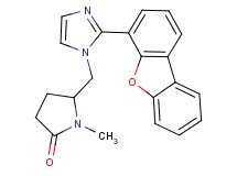 5-[(2-dibenzo[b,d]furan-4-yl-1H-imidazol-1-yl)methyl]-1-methylpyrrolidin-2-one