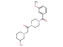 1-{2-[4-(3-methoxybenzoyl)-1-piperazinyl]-2-oxoethyl}-3-piperidinol