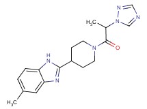 5-methyl-2-{1-[2-(1H-1,2,4-triazol-1-yl)propanoyl]-4-piperidinyl}-1H-benzimidazole trifluoroacetate