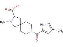 2-methyl-8-[(4-methyl-1H-pyrrol-2-yl)carbonyl]-2,8-diazaspiro[4.5]decane-3-carboxylic acid