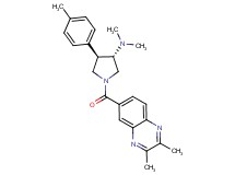 (3S*,4R*)-1-[(2,3-dimethylquinoxalin-6-yl)carbonyl]-N,N-dimethyl-4-(4-methylphenyl)pyrrolidin-3-amine