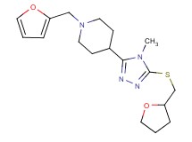 1-(2-furylmethyl)-4-{4-methyl-5-[(tetrahydro-2-furanylmethyl)thio]-4H-1,2,4-triazol-3-yl}piperidine