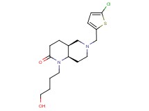 (4aS*,8aR*)-6-[(5-chloro-2-thienyl)methyl]-1-(4-hydroxybutyl)octahydro-1,6-naphthyridin-2(1H)-one