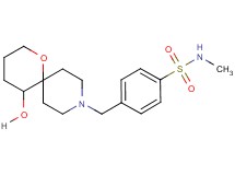 4-[(5-hydroxy-1-oxa-9-azaspiro[5.5]undec-9-yl)methyl]-N-methylbenzenesulfonamide