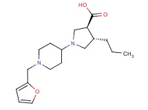 (3S*,4S*)-1-[1-(2-furylmethyl)piperidin-4-yl]-4-propylpyrrolidine-3-carboxylic acid