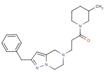 2-benzyl-5-[3-(3-methylpiperidin-1-yl)-3-oxopropyl]-4,5,6,7-tetrahydropyrazolo[1,5-a]pyrazine