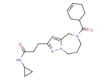 3-[5-(3-cyclohexen-1-ylcarbonyl)-5,6,7,8-tetrahydro-4H-pyrazolo[1,5-a][1,4]diazepin-2-yl]-N-cyclopropylpropanamide