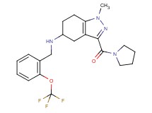 1-methyl-3-(1-pyrrolidinylcarbonyl)-N-[2-(trifluoromethoxy)benzyl]-4,5,6,7-tetrahydro-1H-indazol-5-amine