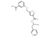 5-[(3-acetylphenoxy)methyl]-N-[1-methyl-2-(3-pyridinyl)ethyl]-3-isoxazolecarboxamide