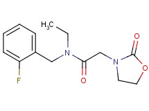 N-ethyl-N-(2-fluorobenzyl)-2-(2-oxo-1,3-oxazolidin-3-yl)acetamide