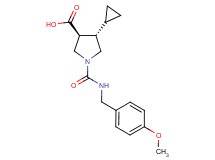 (3S*,4S*)-4-cyclopropyl-1-{[(4-methoxybenzyl)amino]carbonyl}-3-pyrrolidinecarboxylic acid
