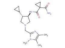 N~1~-{rel-(3R,4S)-4-cyclopropyl-1-[(1,4,5-trimethyl-1H-imidazol-2-yl)methyl]-3-pyrrolidinyl}-1,1-cyclopropanedicarboxamide dihydrochloride