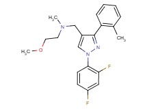 N-{[1-(2,4-difluorophenyl)-3-(2-methylphenyl)-1H-pyrazol-4-yl]methyl}-2-methoxy-N-methylethanamine
