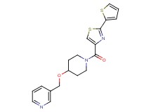 3-{[(1-{[2-(2-thienyl)-1,3-thiazol-4-yl]carbonyl}-4-piperidinyl)oxy]methyl}pyridine