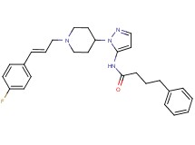 N-(1-{1-[(2E)-3-(4-fluorophenyl)-2-propen-1-yl]-4-piperidinyl}-1H-pyrazol-5-yl)-4-phenylbutanamide