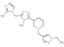 1-[(1-ethyl-1H-pyrazol-4-yl)methyl]-3-{4-methyl-5-[(2-methyl-1H-imidazol-1-yl)methyl]-4H-1,2,4-triazol-3-yl}piperidine