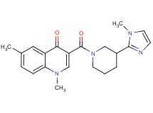 1,6-dimethyl-3-{[3-(1-methyl-1H-imidazol-2-yl)-1-piperidinyl]carbonyl}-4(1H)-quinolinone