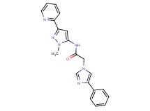N-[1-methyl-3-(2-pyridinyl)-1H-pyrazol-5-yl]-2-(4-phenyl-1H-imidazol-1-yl)acetamide