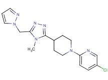 5-chloro-2-{4-[4-methyl-5-(1H-pyrazol-1-ylmethyl)-4H-1,2,4-triazol-3-yl]piperidin-1-yl}pyridine