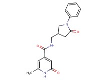 6-methyl-2-oxo-N-[(5-oxo-1-phenylpyrrolidin-3-yl)methyl]-1,2-dihydropyridine-4-carboxamide