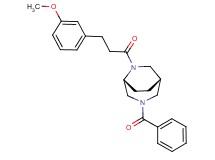 (1S*,5R*)-3-benzoyl-6-[3-(3-methoxyphenyl)propanoyl]-3,6-diazabicyclo[3.2.2]nonane