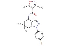 N-[1-(4-fluorophenyl)-6,6-dimethyl-4,5,6,7-tetrahydro-1H-indazol-4-yl]-3,5-dimethyl-4-isoxazolecarboxamide